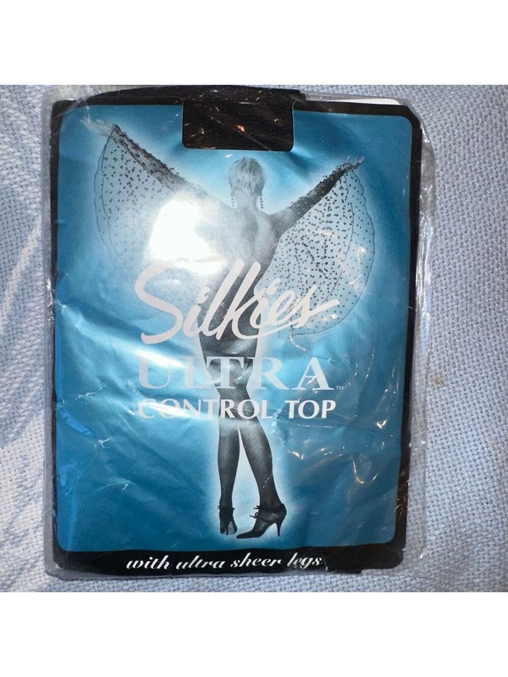 NOS Vintage Women’s XX-Large Silkies Ultra Control Top Black Pantyhose Italy